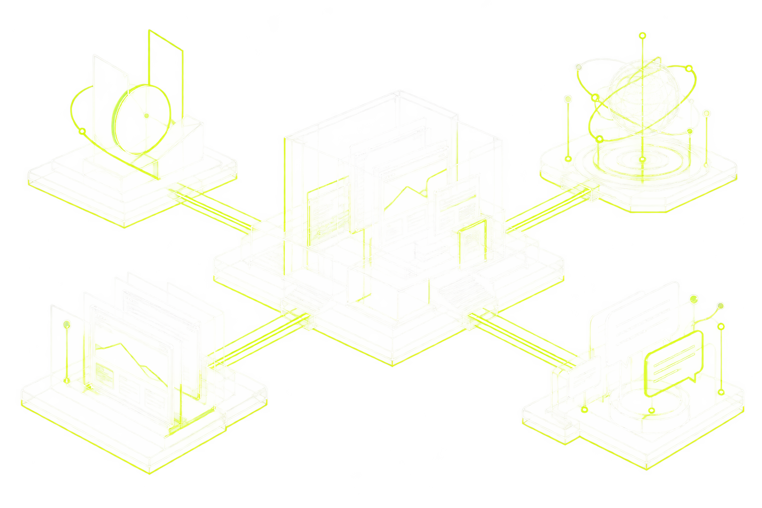 Connected digital architecture for brand, website, visibility and contact