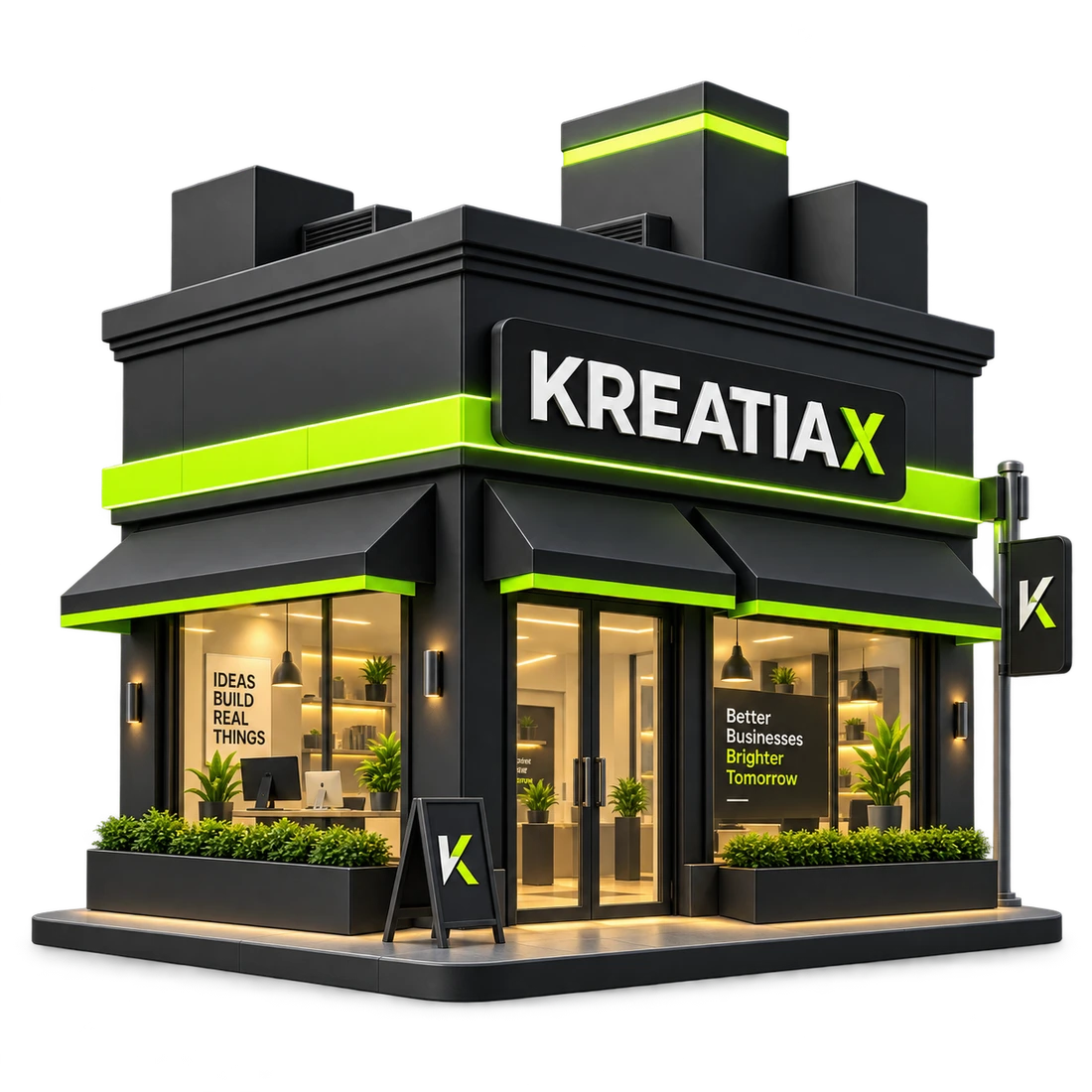 Visual conceptual del sistema de presencia digital KREATIAX